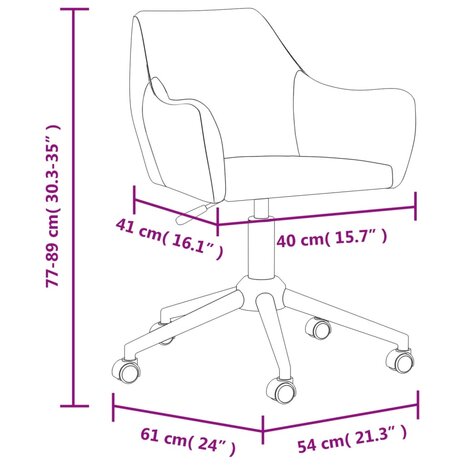 Eetkamerstoelen draaibaar 2 st stof lichtgrijs 8720286387320 10