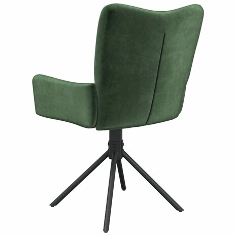 Eetkamerstoelen draaibaar 2 st fluweel donkergroen 8720287109198 8