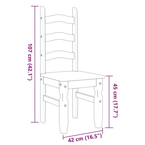 Eetkamerstoelen 2 st Corona 42x47x107 cm grenenhout 8721012853041 9