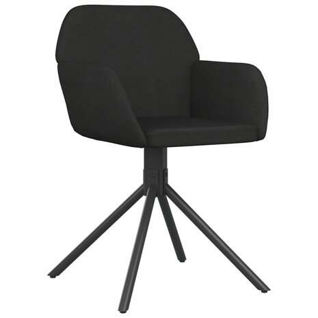 Eetkamerstoelen draaibaar 2 st fluweel zwart 8720287108542 3