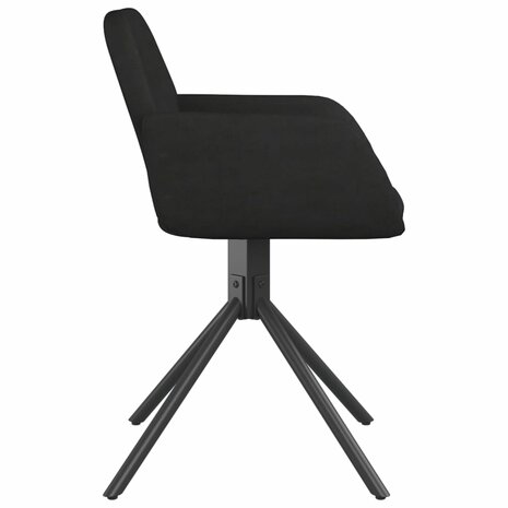 Eetkamerstoelen draaibaar 2 st fluweel zwart 8720287108542 5