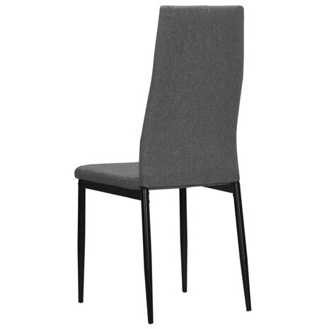 Eetkamerstoelen 4 st stof lichtgrijs 8718475613497 5