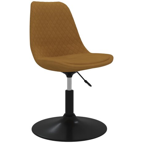 Eetkamerstoelen draaibaar 2 st fluweel bruin 8720286677179 3