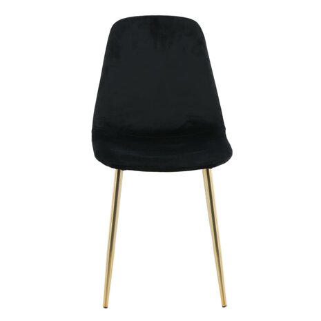 Venture Home Eetkamerstoelen 2 st Polar fluweel zwart en messing 7350107085022 5