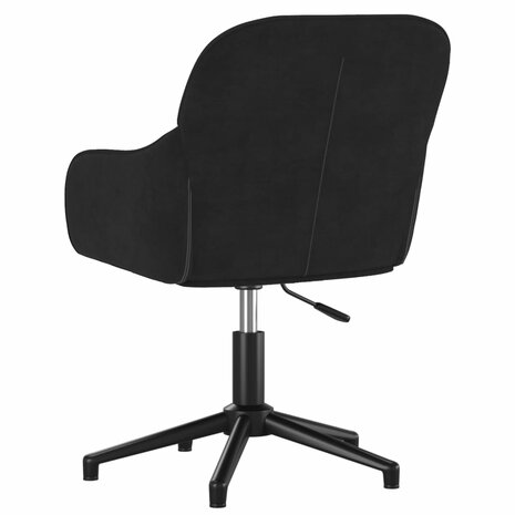 Eetkamerstoelen draaibaar 2 st fluweel zwart 8720287016694 6