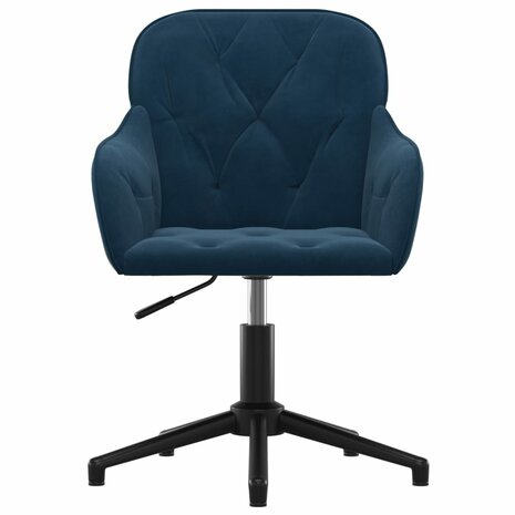 Eetkamerstoelen draaibaar 2 st fluweel blauw 8720287016625 4