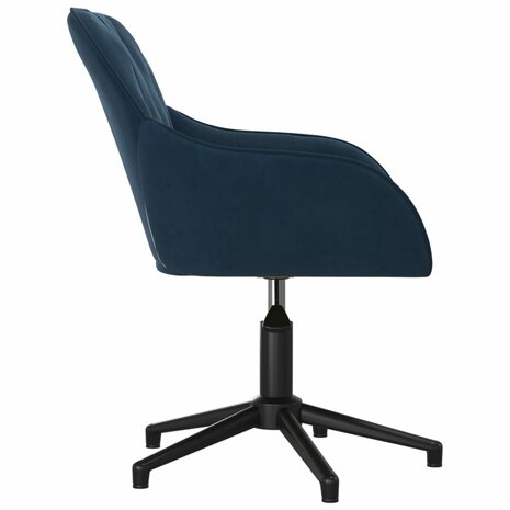 Eetkamerstoelen draaibaar 2 st fluweel blauw 8720287016625 5