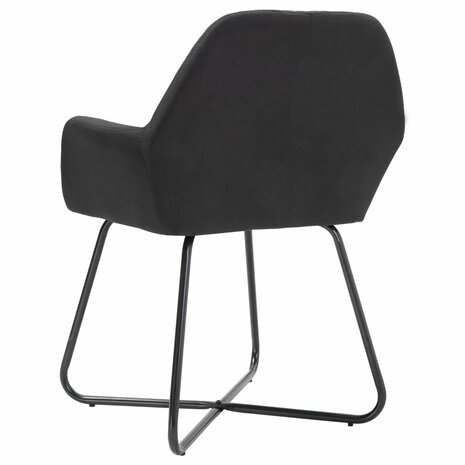 Eetkamerstoelen 2 st stof zwart 8719883607634 5