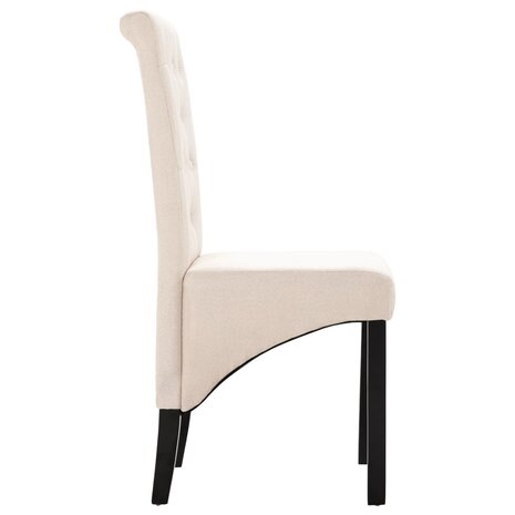 Eetkamerstoelen 2 st stof crème 8719883574332 4