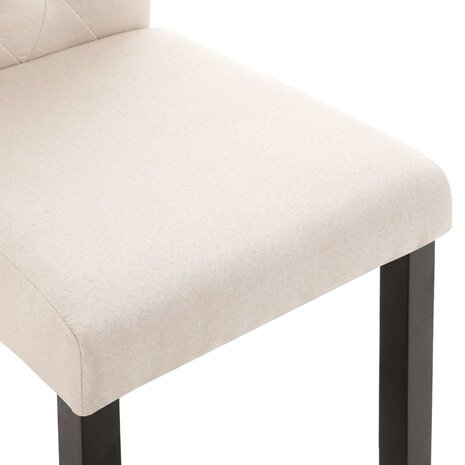 Eetkamerstoelen 2 st stof crème 8719883574332 6