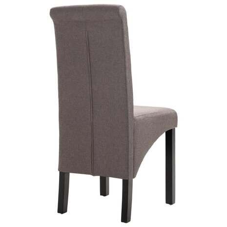 Eetkamerstoelen draaibaar 2 st stof taupe 8719883574400 5