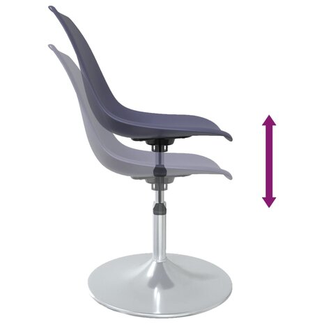 Eetkamerstoelen draaibaar 4 st PP lila 8720286676073 6