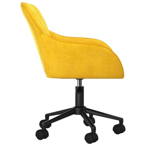 Eetkamerstoelen draaibaar 2 st fluweel geel 8720287017141 5