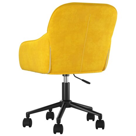 Eetkamerstoelen draaibaar 2 st fluweel geel 8720287017141 6