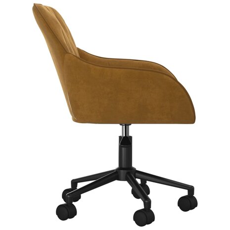 Eetkamerstoelen draaibaar 2 st fluweel bruin 8720287017158 5