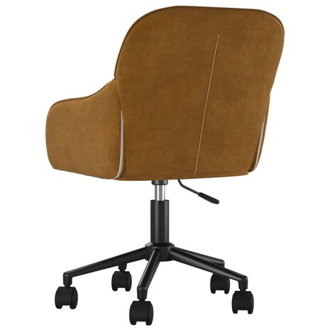 Eetkamerstoelen draaibaar 2 st fluweel bruin 8720287017158 6