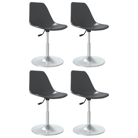 Eetkamerstoelen draaibaar 4 st PP grijs 8720286675977 2