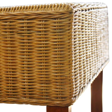 Eetkamerstoelen 2 st natuurlijk rattan bruin 8718475523437 5