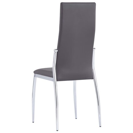 Eetkamerstoelen 4 st kunstleer grijs 8719883598581 5