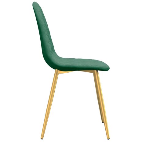 Eetkamerstoelen 4 st fluweel donkergroen 8720286180440 5