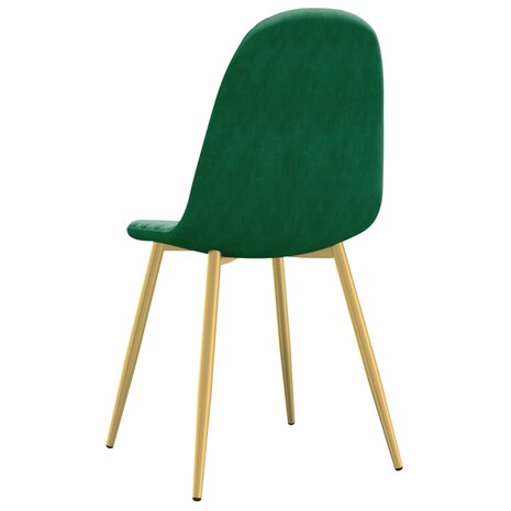 Eetkamerstoelen 4 st fluweel donkergroen 8720286180440 6