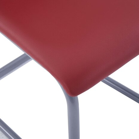 Eetkamerstoelen 4 st kunstleer rood 8719883598895 7