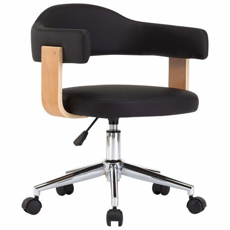 Eetkamerstoelen draaibaar 2 st kunstleer zwart 8720286023402 3