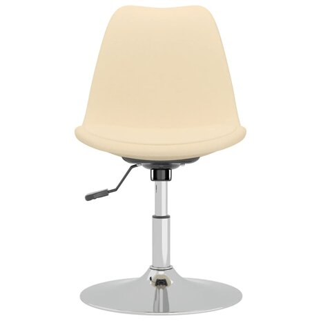 Eetkamerstoelen 4 st draaibaar stof crèmekleurig 8720286676684 4