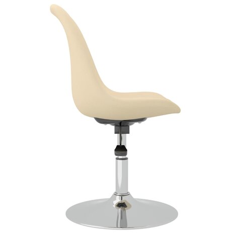 Eetkamerstoelen 4 st draaibaar stof crèmekleurig 8720286676684 5