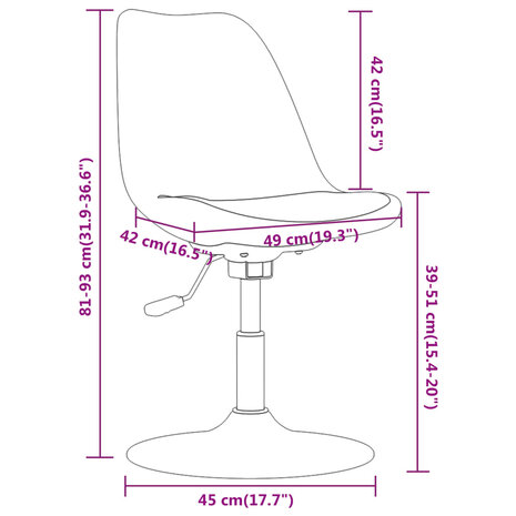 Eetkamerstoelen 4 st draaibaar stof taupe 8720286676660 9