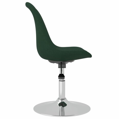 Eetkamerstoelen 4 st draaibaar stof donkergroen 8720286676622 6