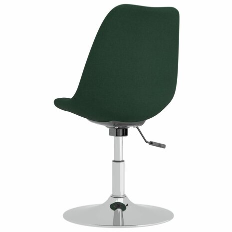 Eetkamerstoelen 4 st draaibaar stof donkergroen 8720286676622 7