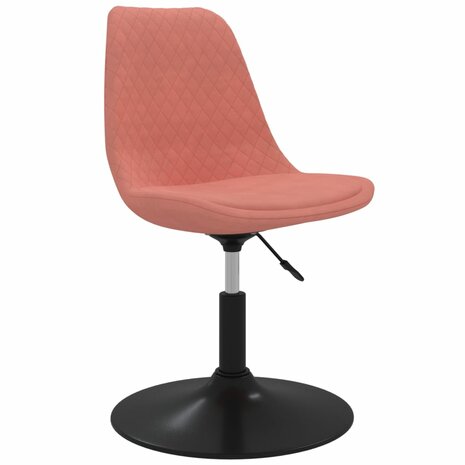 Eetkamerstoelen draaibaar 4 st fluweel roze 8720286677100 3