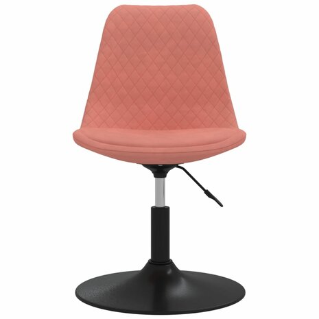 Eetkamerstoelen draaibaar 4 st fluweel roze 8720286677100 4