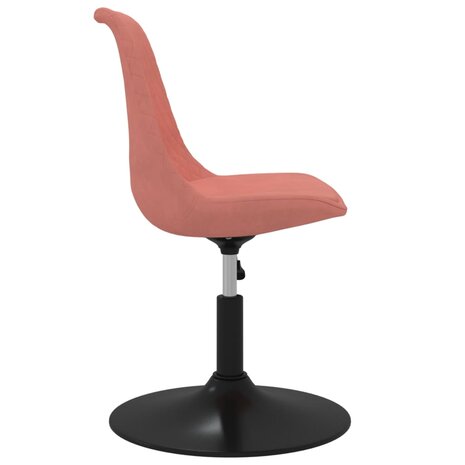 Eetkamerstoelen draaibaar 4 st fluweel roze 8720286677100 5