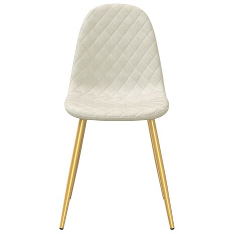 Eetkamerstoelen 4 st fluweel crèmewit 8720286180518 4