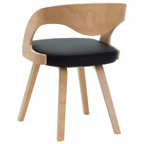 Eetkamerstoelen 2 st gebogen hout en kunstleer 8719883666129 5