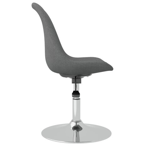 Eetkamerstoelen 4 st draaibaar stof lichtgrijs 8720286676509 5