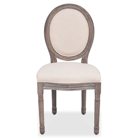 Eetkamerstoelen 2 st stof crèmekleurig 8718475529606 3