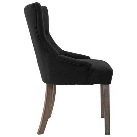 Eetkamerstoelen 2 st stof zwart 8720286052440 5