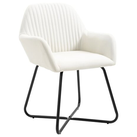 Eetkamerstoelen 4 st stof crèmekleurig 8719883695587 2