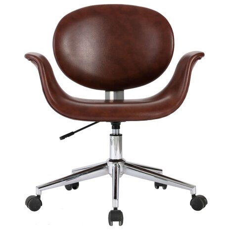 Eetkamerstoelen draaibaar 2 st kunstleer bruin 8720286023013 3