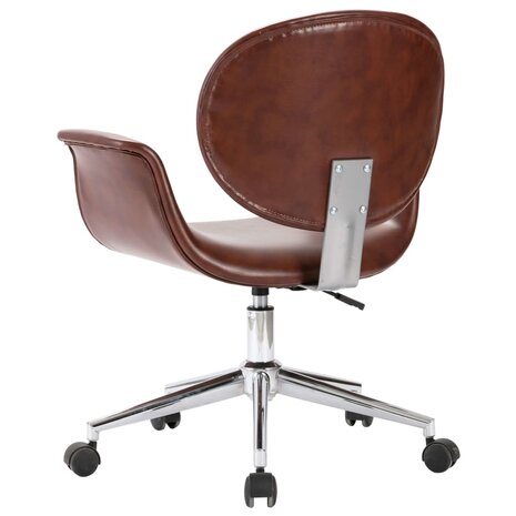 Eetkamerstoelen draaibaar 2 st kunstleer bruin 8720286023013 5