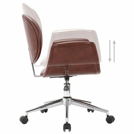 Eetkamerstoelen draaibaar 2 st kunstleer bruin 8720286023013 6