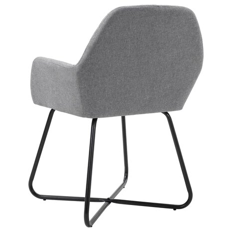 Eetkamerstoelen 4 st stof lichtgrijs 8719883695549 5