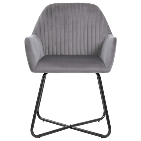 Eetkamerstoelen 4 st fluweel grijs 8719883693002 3