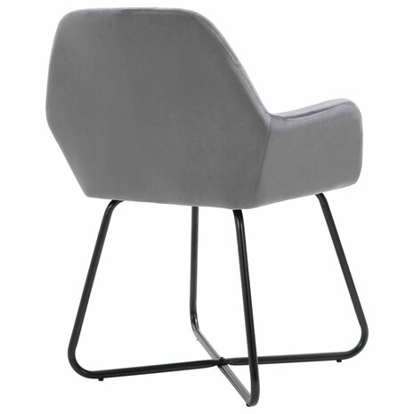 Eetkamerstoelen 4 st fluweel grijs 8719883693002 5