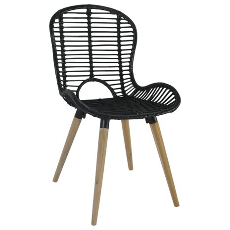 Eetkamerstoelen 4 st natuurlijk rattan zwart 8718475617082 3