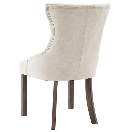 Eetkamerstoelen 2 st stof beige 8720286052471 6