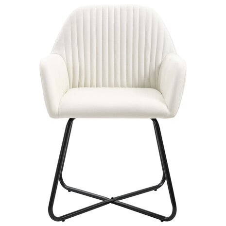 Eetkamerstoelen 6 st stof crème 8719883695594 3